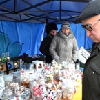 Rękodzieło na III Jarmarku Świątecznym - stoisko Spółdzielni Socjalnej Szklany Świat