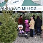 III Jarmark Świąteczny - stoisko z choinkami Nadleśnictwa Milicz