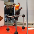 Promocja aktywności fizycznej le parkour na stoisku Findlanii